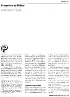 Prevention As Policy