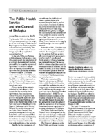 The Public Health Service and the control of biologics