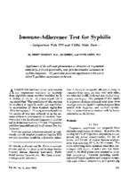 Immuneadherence test for syphilis