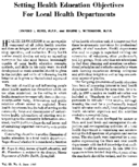 Setting health education objectives for local health departments