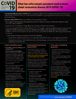 What Law Enforcement Personnel Need to Know About Coronavirus Disease 2019
