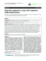 Diagnostic approach in cases with suspected workrelated asthma