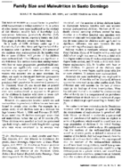 Family size and malnutrition in Santo Domingo