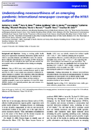 Understanding newsworthiness of an emerging pandemic International newspaper coverage of the H1N1 outbreak