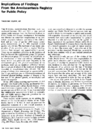 Implications Of Findings From The Amniocentesis Registry For Public Policy