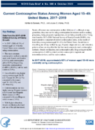 Current contraceptive status among women aged 1549 United States 20172019