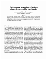 Performance evaluation of a dustdispersion model for haul trucks