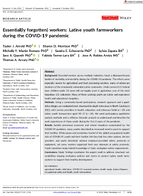 Essentially Forgotten Workers Latine Youth Farmworkers During the COVID19 Pandemic