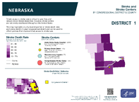 NE Congressional District 01 Stroke and Stroke Centers Map 118th Congress