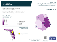 FL Congressional District 06 Stroke and Federally Qualified Health Centers Map 118th Congress