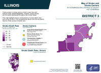 IL Congressional District 03 Stroke and Stroke Centers Map 119th Congress