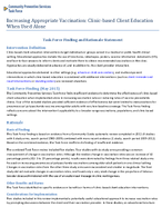 Increasing Appropriate Vaccination Clinicbased Client Education When Used Alone