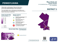 PA Congressional District 03 Stroke and Stroke Centers Map 119th Congress