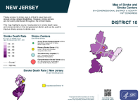 NJ Congressional District 10 Stroke and Stroke Centers Map 119th Congress