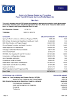 Centers for Disease Control and Prevention Fiscal Year 2015 Grants Summary Profile Report for New York