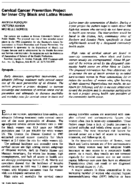 Cervical cancer prevention project for inner city black and Latina women