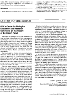 FDAs Center For Biologics Evaluation And Research Comments On The Report Of The Expert Panel