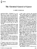 The chemical control of cancer