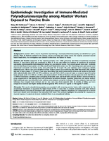 Epidemiologic Investigation of ImmuneMediated Polyradiculoneuropathy among Abattoir Workers Exposed to Porcine Brain