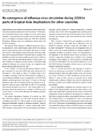 Reemergence of influenza virus circulation during 2020 in parts of tropical Asia Implications for other countries