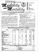 Morbidity and Mortality Weekly Report Vol 22 No 33 week ending August 18 1973