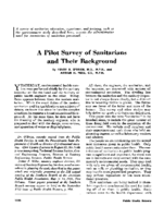 A pilot survey of sanitarians and their background