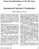 Some considerations in the revision of the International Statistical Classification