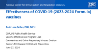 Effectiveness of COVID19 20232024 Formula vaccines