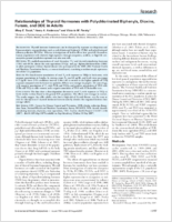 Relationships of Thyroid Hormones with Polychlorinated Biphenyls Dioxins Furans and DDE in Adults