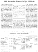 Milk sanitation honor roll for 195960