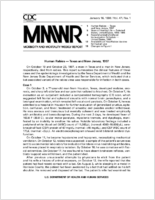 MMWR Morbidity and Mortality Weekly Report Vol 47 No 1 January 16 1998