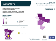 MN Congressional District 06 Stroke and Federally Qualified Health Centers Map 118th Congress
