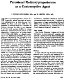 Parenteral medroxyprogesterone as a contraceptive agent