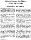 A health program for children in day care services