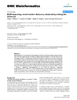 BioProspecting novel marker discovery obtained by mining the bibleome