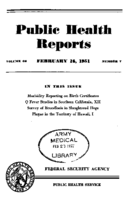 Public Health Reports  v66 no 7  cover