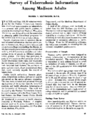 Survey of tuberculosis information among Madison adults