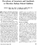 Prevalence of ascariasis and amebiasis in Cherokee Indian school children
