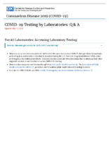 COVID19 Testing by Laboratories Q  A May 13 2020