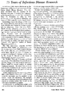 75 years of infectious disease research