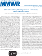 COVID19 Trends Among Schoolaged Children  United States March 1September 19 2020