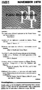 Public Health Reports  v 85 no 11  table of contents