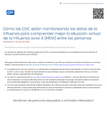 Cmo los CDC estn monitoreando los datos de la influenza para comprender mejor la situacin actual de la influenza aviar A H5N1 entre las personas