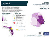 FL Congressional District 06 Stroke and Stroke Centers Map 118th Congress