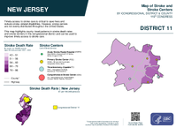 NJ Congressional District 11 Stroke and Stroke Centers Map 119th Congress