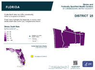 FL Congressional District 25 Stroke and Federally Qualified Health Centers Map 118th Congress