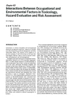Interactions Between Occupational and Environmental Factors in Toxicology Hazard Evaluation and Risk Assessment