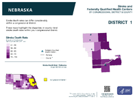 NE Congressional District 01 Stroke and Federally Qualified Health Centers Map 118th Congress