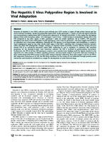 The Hepatitis E Virus Polyproline Region Is Involved in Viral Adaptation