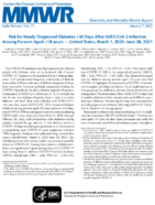 Risk for Newly Diagnosed Diabetes 30 Days After SARSCoV2 Infection Among Persons Aged 18 Years  United States March 1 2020June 28 2021